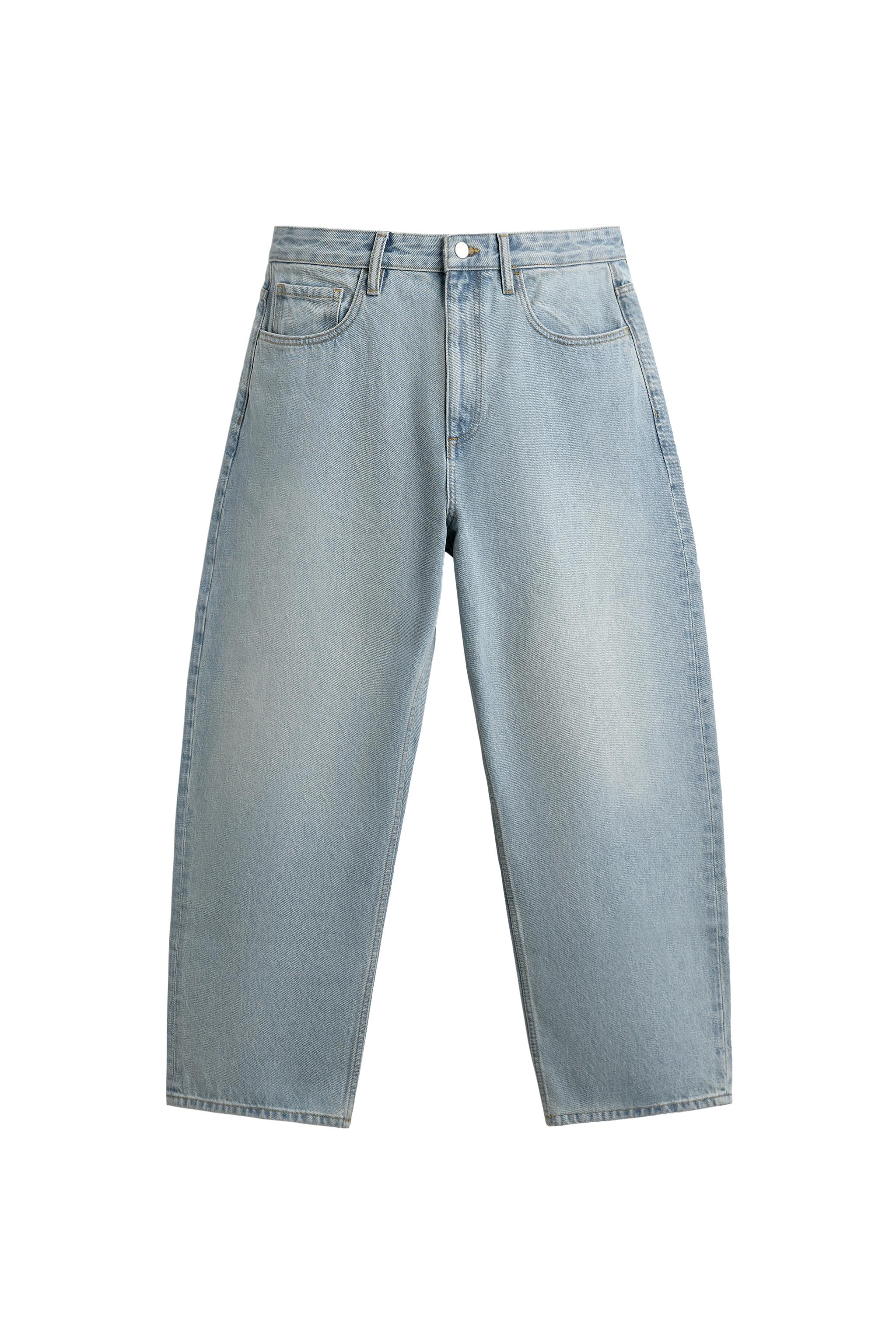 TAPERED WIDE-LEG JEANS