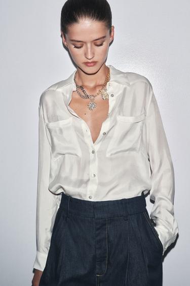 LIMITED EDITION TAILORED SHIRT WITH POCKETS - White by Zara - Image 1