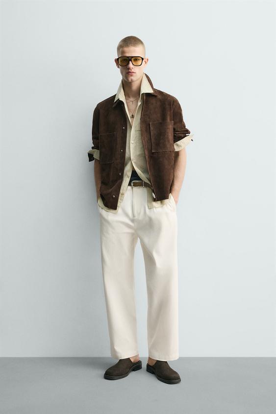 PLEATED WIDE FIT CHINO PANTS from Zara - $79.90