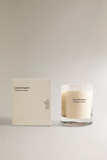 (200 G) LEMON BERGAMOT SCENTED CANDLE — white 1