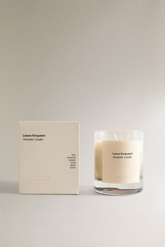 (200 G) VELA AROMÁTICA LEMON BERGAMOT - branco da Zara - Imagem 0