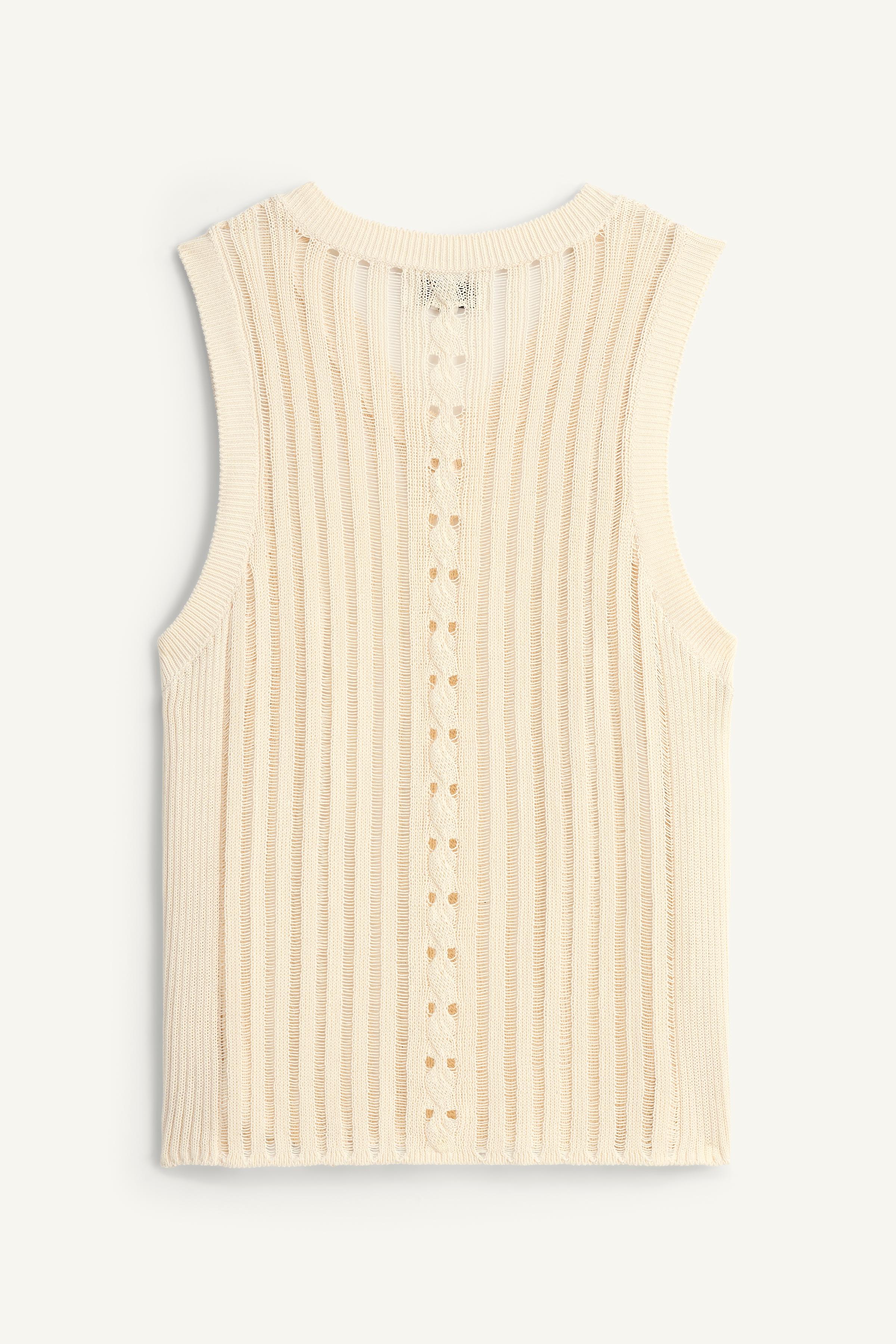 OPENWORK KNIT TANK TOP