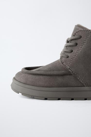 LINED WELTED BOOTS - Grey by Zara - Image 5