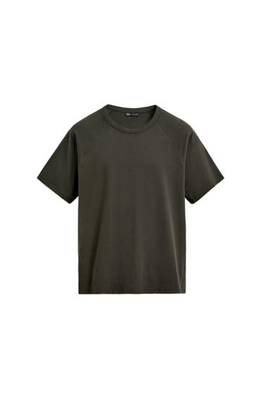 تيشرت رنغلان LIGHTWEIGHT - كاكي داكن by Zara