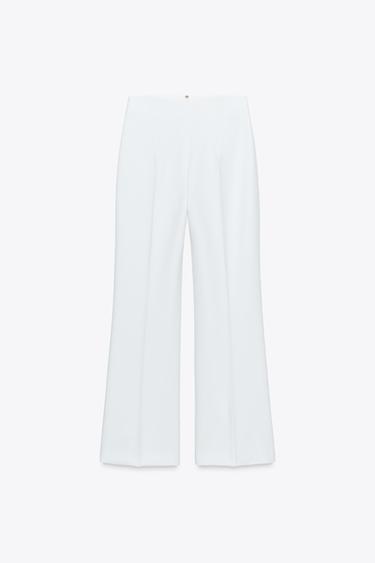 PANTALÓN TIRO ALTO ZW COLLECTION - Blanco de Zara