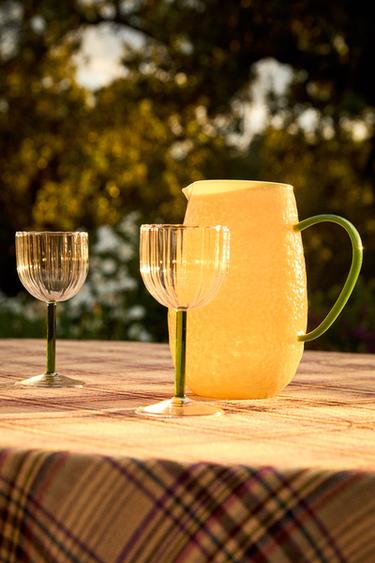 PICHET BOROSILICATE ANSE CONTRANSTE - Jaune de Zara - Image 0