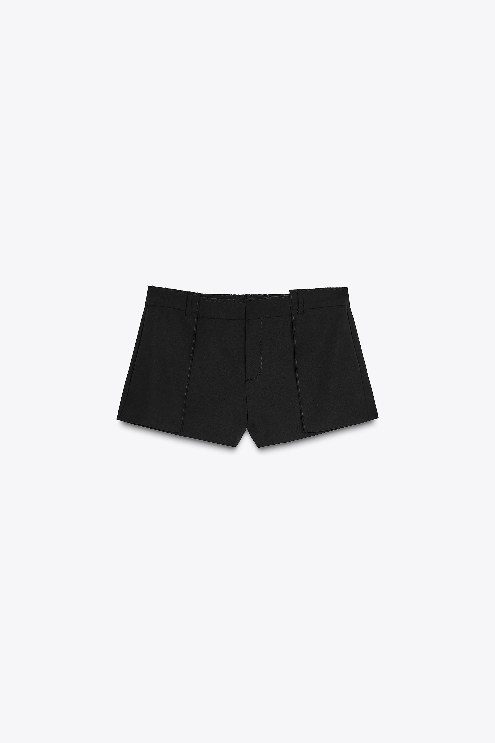 プリーツショートパンツ ZW COLLECTION - ブラック | ZARA Japan