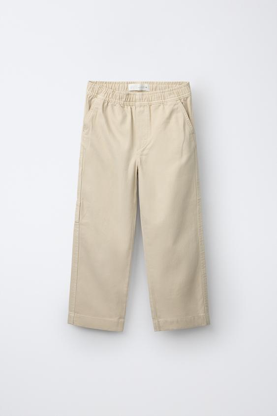 Zara SOLID CARPENTER PANTS - Ice - Image 0