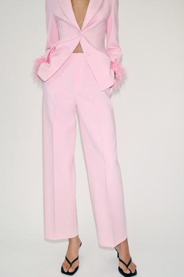 PANTALÓN RECTO TIRO BAJO - Rosa de Zara
