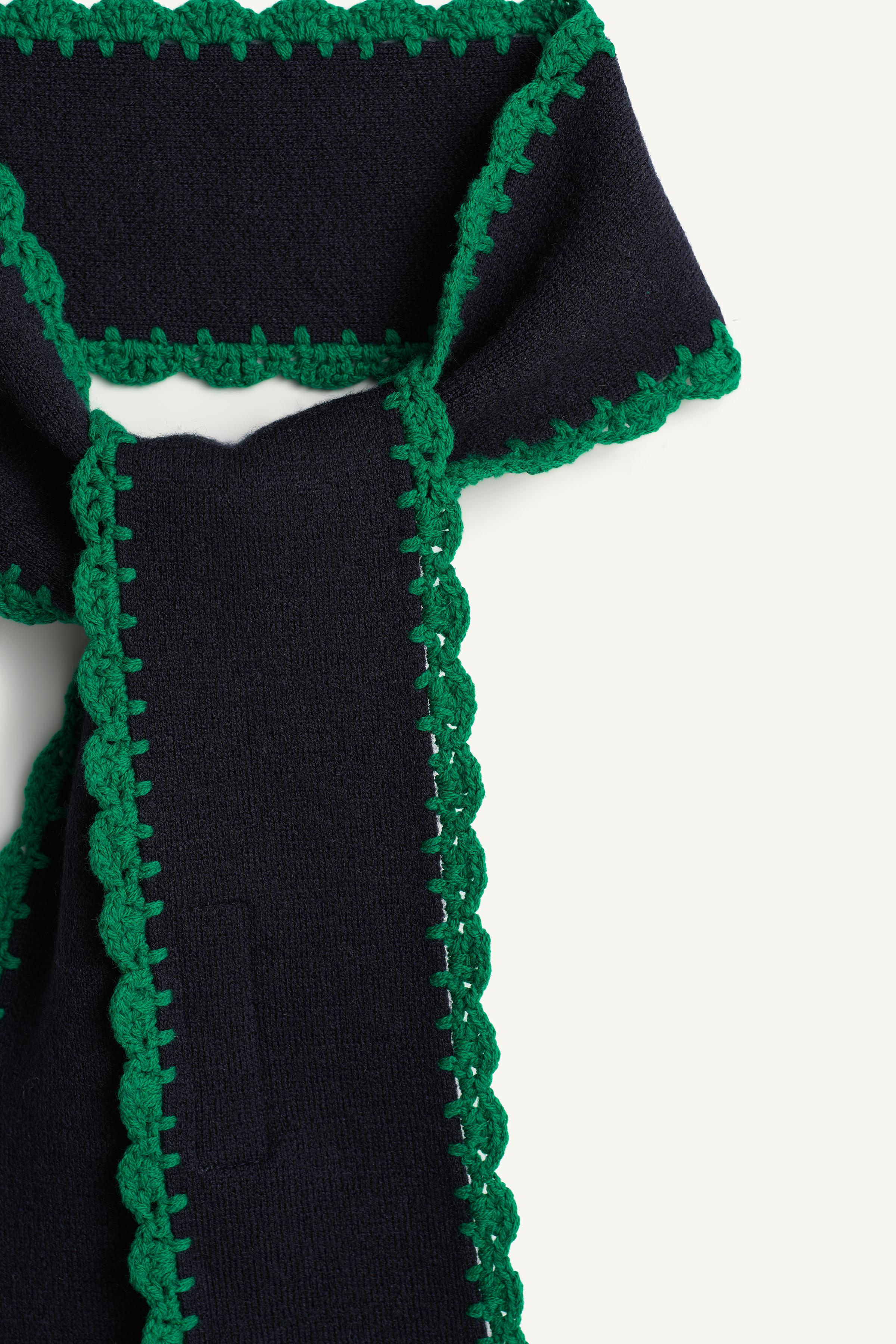 LIMITED EDITION 100% WOOL CROCHET KNIT SCARF