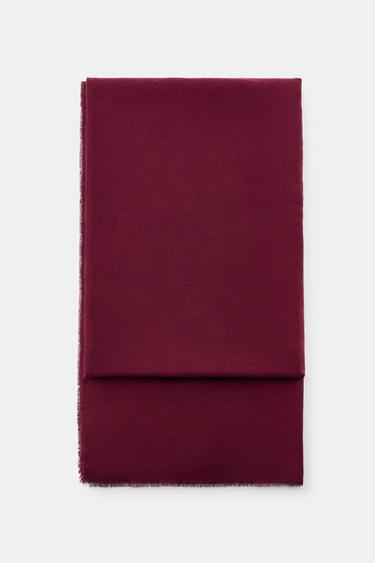 SOFT PLAIN SCARF - Maroon by Zara