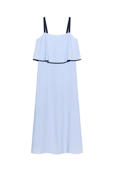 COMBINED MIDI DRESS - Light blue by Zara