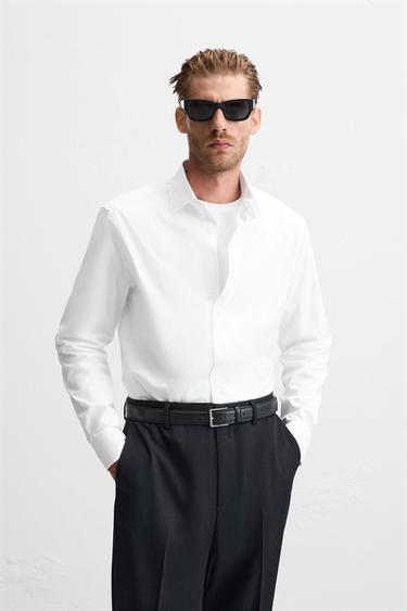TEXTURED REGULAR FIT SHIRT - White by Zara