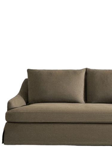 غلاف كتان للأريكة SOFA 01 - رمادي الخاص بـ Zara