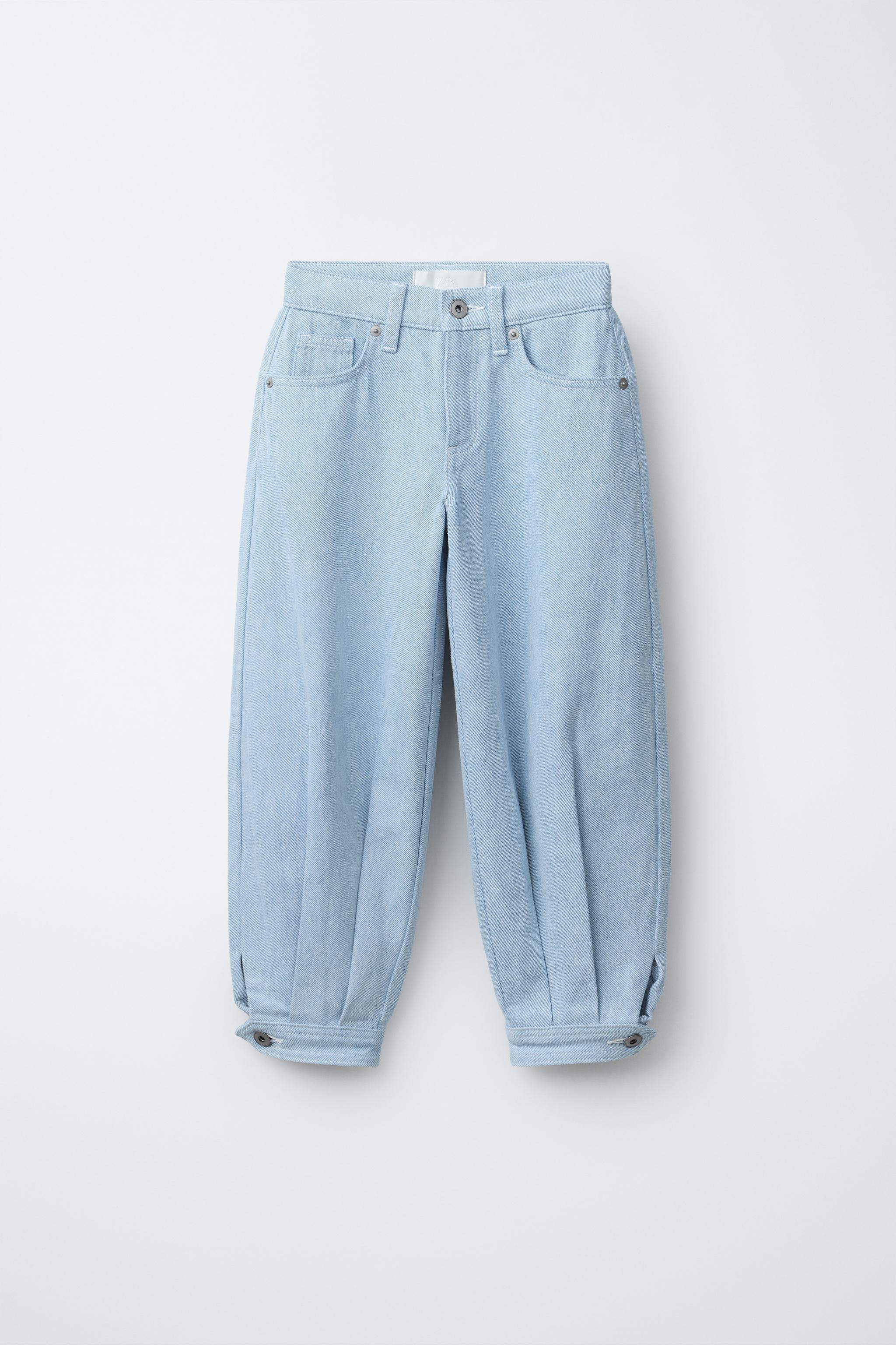 BAGGY PLEATED PANTS - Light blue | ZARA Canada