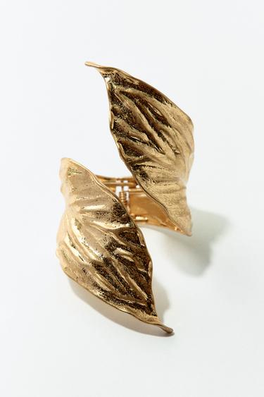 Zara METAL LEAF BRACELET - Golden