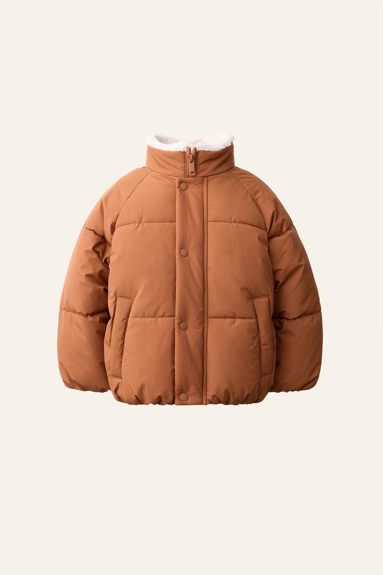 Cazadora acolchada cuello borreguillo water repellent