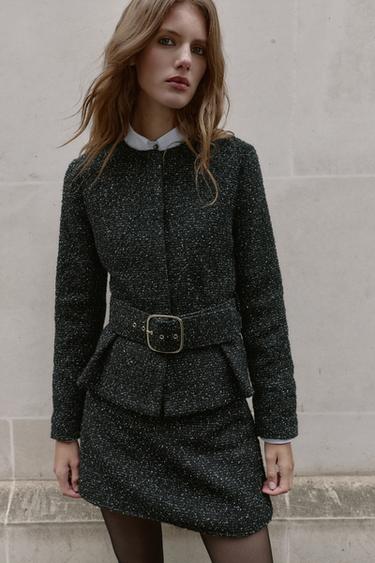 JUPE-PANTALON STRUCTURÉE - Noir de Zara - Image 3