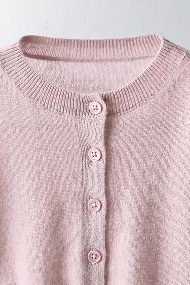 1-5 ANS/ VESTE 100 % CACHEMIRE LIMITED EDITION - Rose poudré de Zara - Image 2