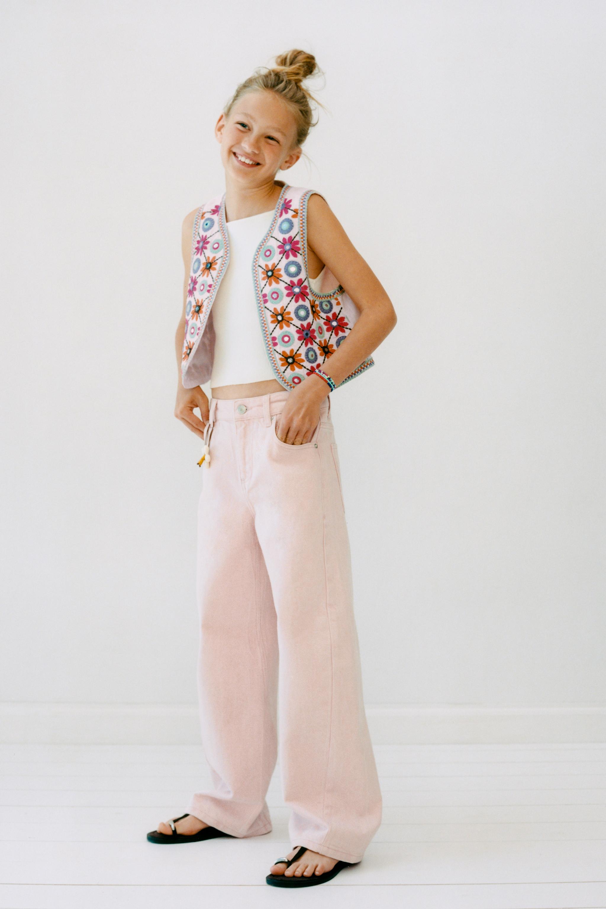EMBROIDERED MIRROR VEST — Multicolored