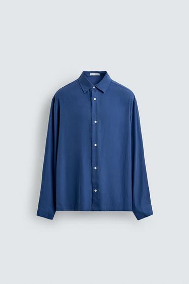 CHEMISE FLUIDE COUPE DÉCONTRACTÉE - Bleu roi de Zara - Image 6