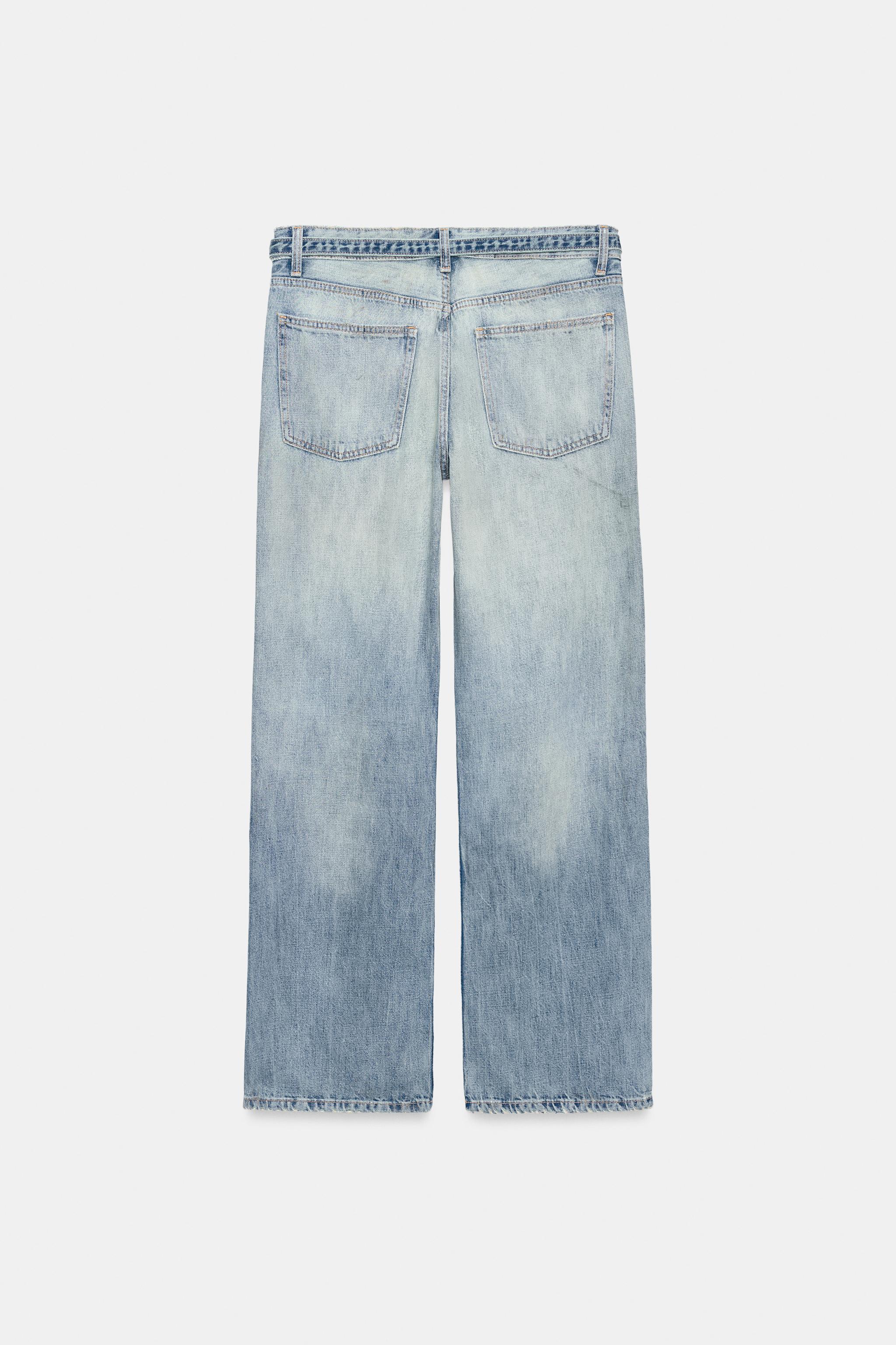JEANS SLOUCHY FIT TAILLE BASSE AVEC CEINTURE TRF
