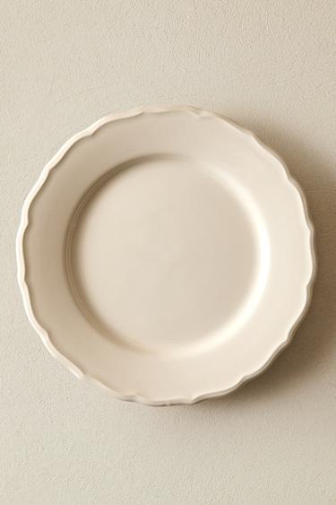 ASSIETTE PLATE FAÏENCE BORD RELIEF - Écru de Zara - Image 5