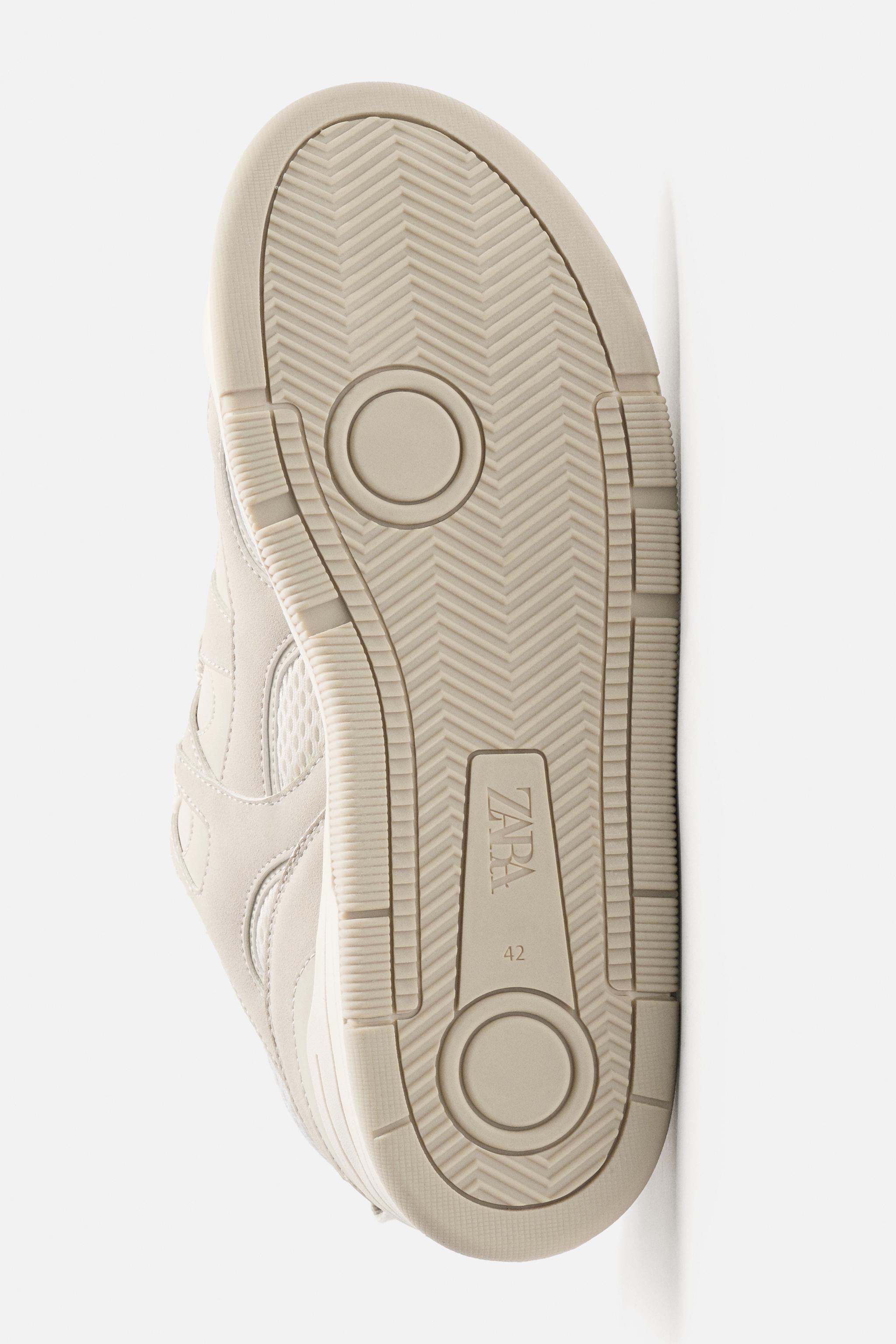 【ZARA】マキシレースアップスニーカー ベージュ | 2202/620/102 MAXI LACE-UP SNEAKERS - Beige | ZARA United States