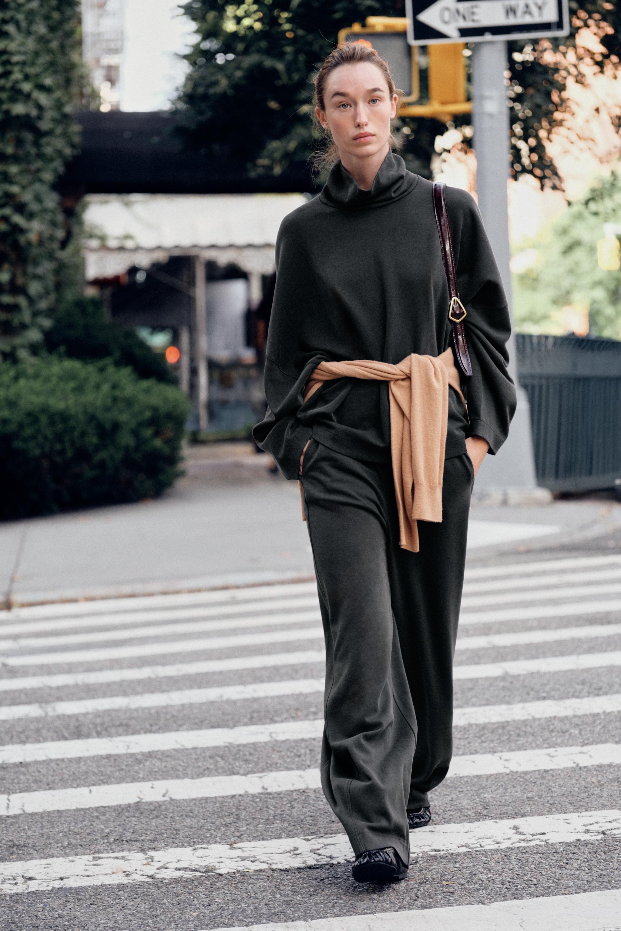 Mock Neck Interlock Sweatshirt by Zara
