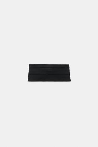 PLEATED SASH BELT - Black by Zara