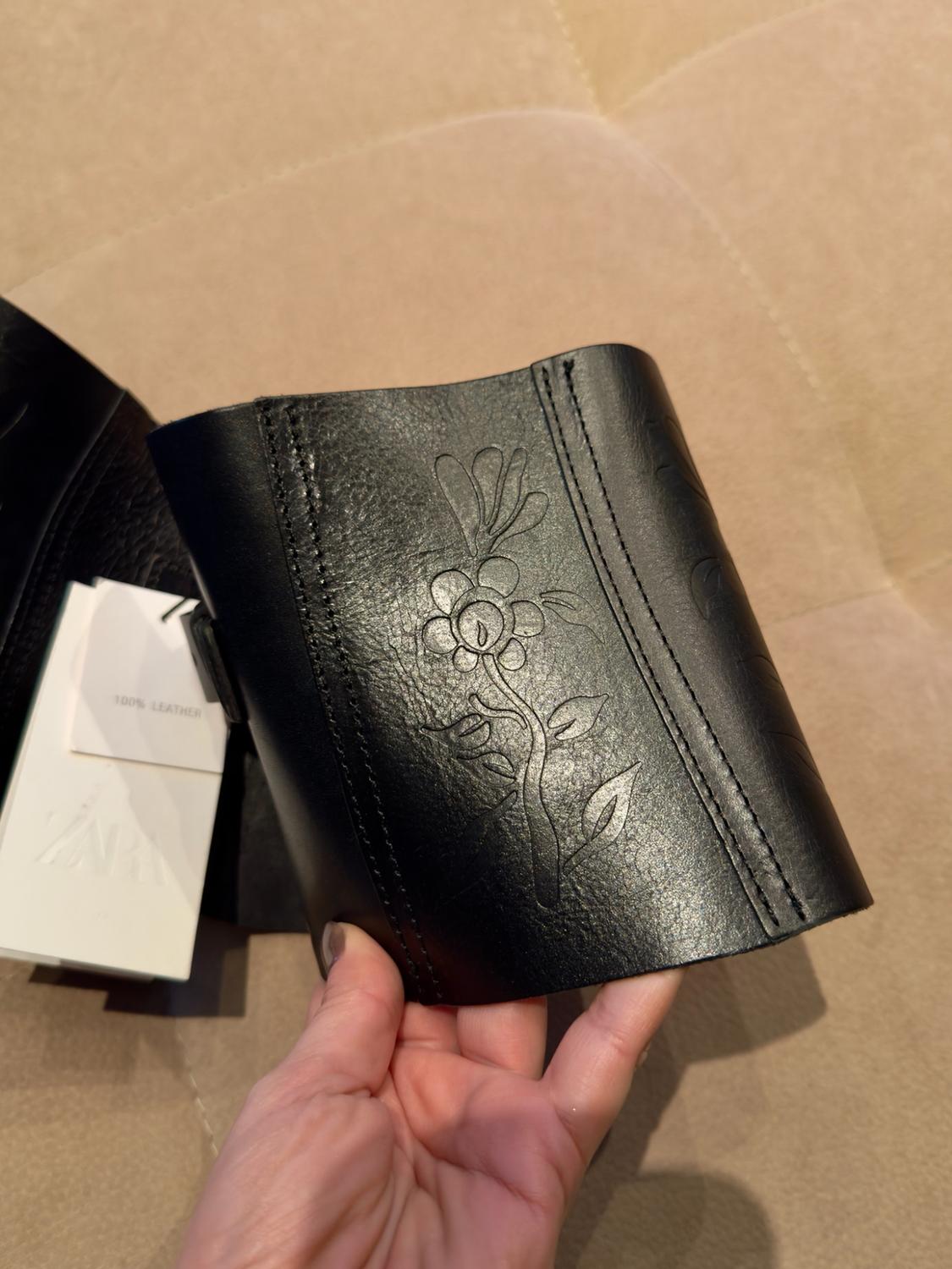 100% TEXTURED LEATHER WAIST BELT - Image 2