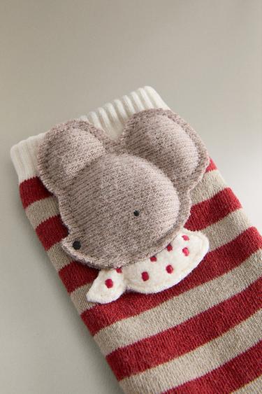 CALCETÍN INFANTIL NAVIDAD RATONCITO - Bicolor de Zara