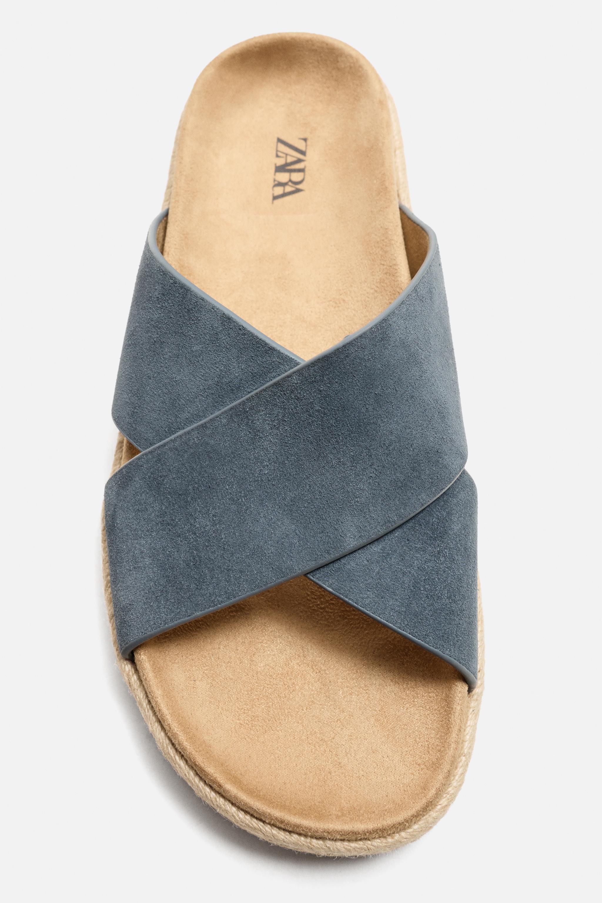 SANDALES EN CUIR CROISÉES