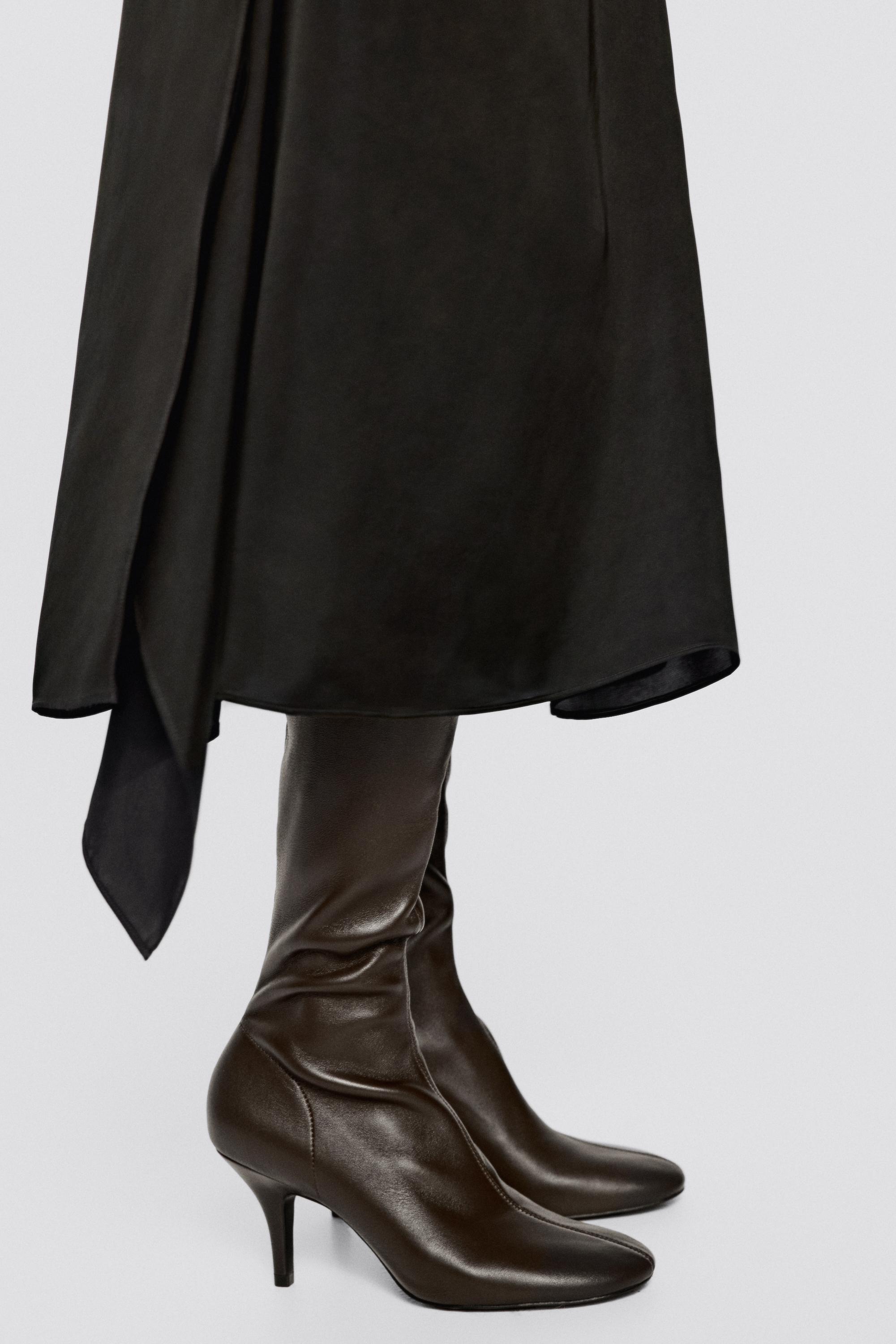 Flowing satin skirt with split detail - LIMITED EDITION