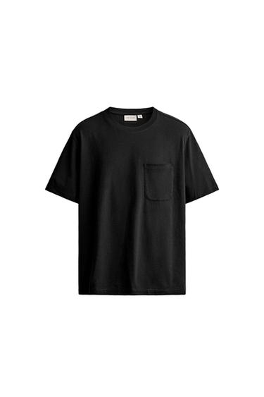 RELAXED FIT LIGHTWEIGHT T-SHIRT - Black by Zara