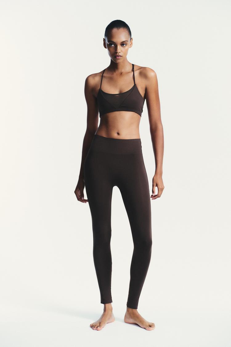 Seamless Ensemble Legging Zara LEGGING COMBINÉ SEAMLESS EN TULLE
