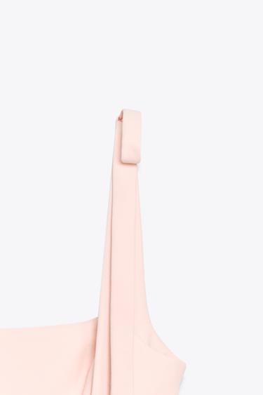 Zara SHORT TIE-STRAP DRESS - Pastel pink