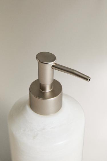 WHITE MARBLE SOAP DISPENSER - white by Zara - Image 1