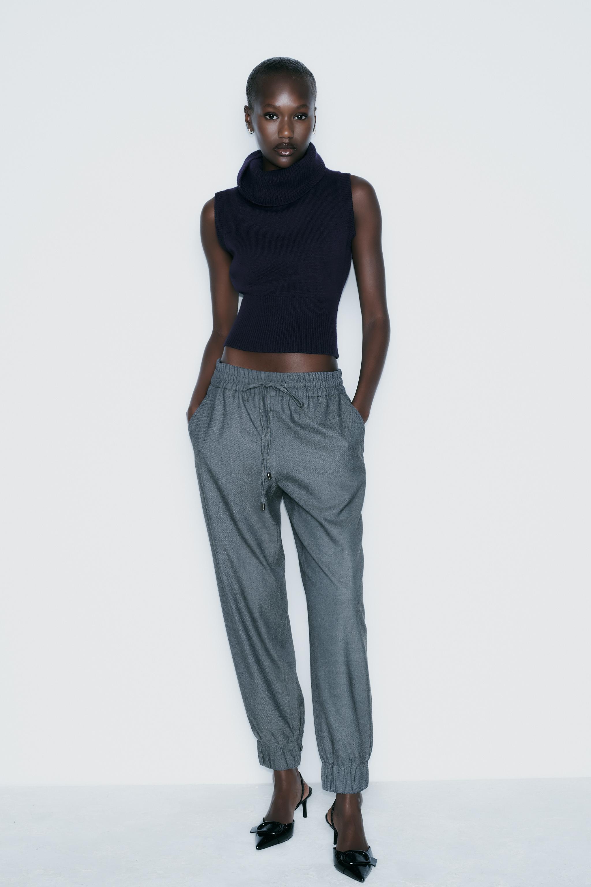 CUFFED HEM JOGGING PANTS Indigo ZARA United States