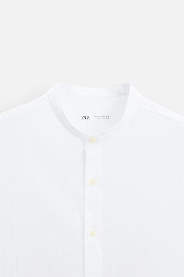 CREASED-EFFECT SHIRT - White by Zara - Image 6
