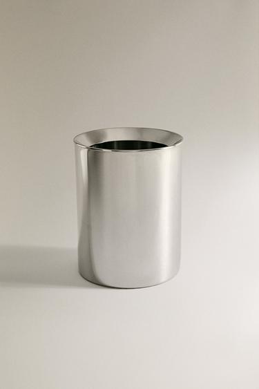 PAPIERKORB BAD GLÄNZENDES METALL - Silber von Zara - Bild 0
