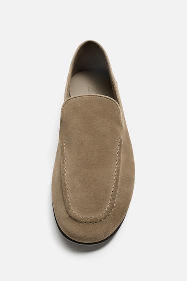 MOCASSINS EN CUIR - Beige de Zara - Image 2