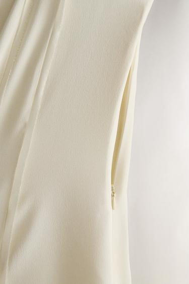 CHEMISE DE NUIT CRÊPE SOIE - Écru de Zara - Image 5