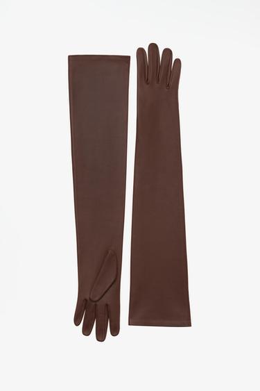 LIMITED EDITION 100% LEATHER LONG GLOVES — Bronze 1