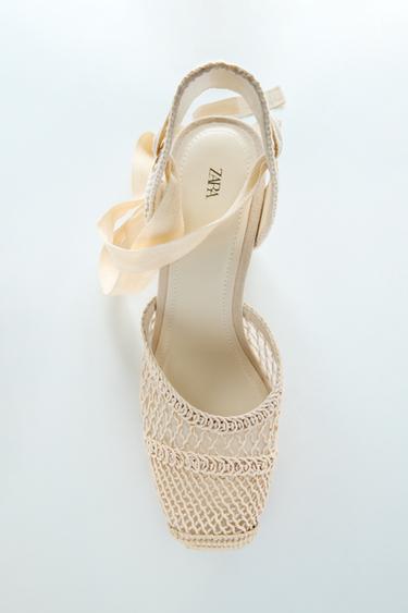 꼬임 바디 웨지힐 - Zara 크림 화이트