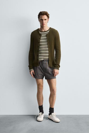 Zaras RUTIG BOXERKALSONG I POPLIN LIMITED EDITION - Flerfärgad - Bild 0