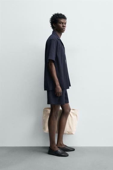 CHEMISE REGULAR FIT STRUCTURÉE - Bleu nuit de Zara - Image 3