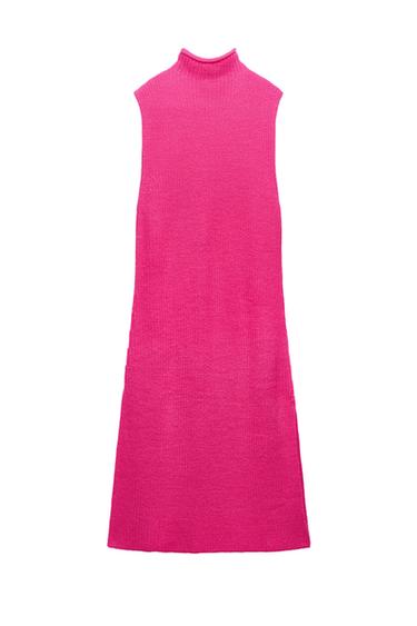 SLEEVELESS KNIT DRESS