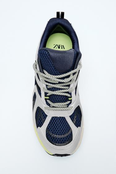 TRAINERS WITH PULL TAB - Silver by Zara