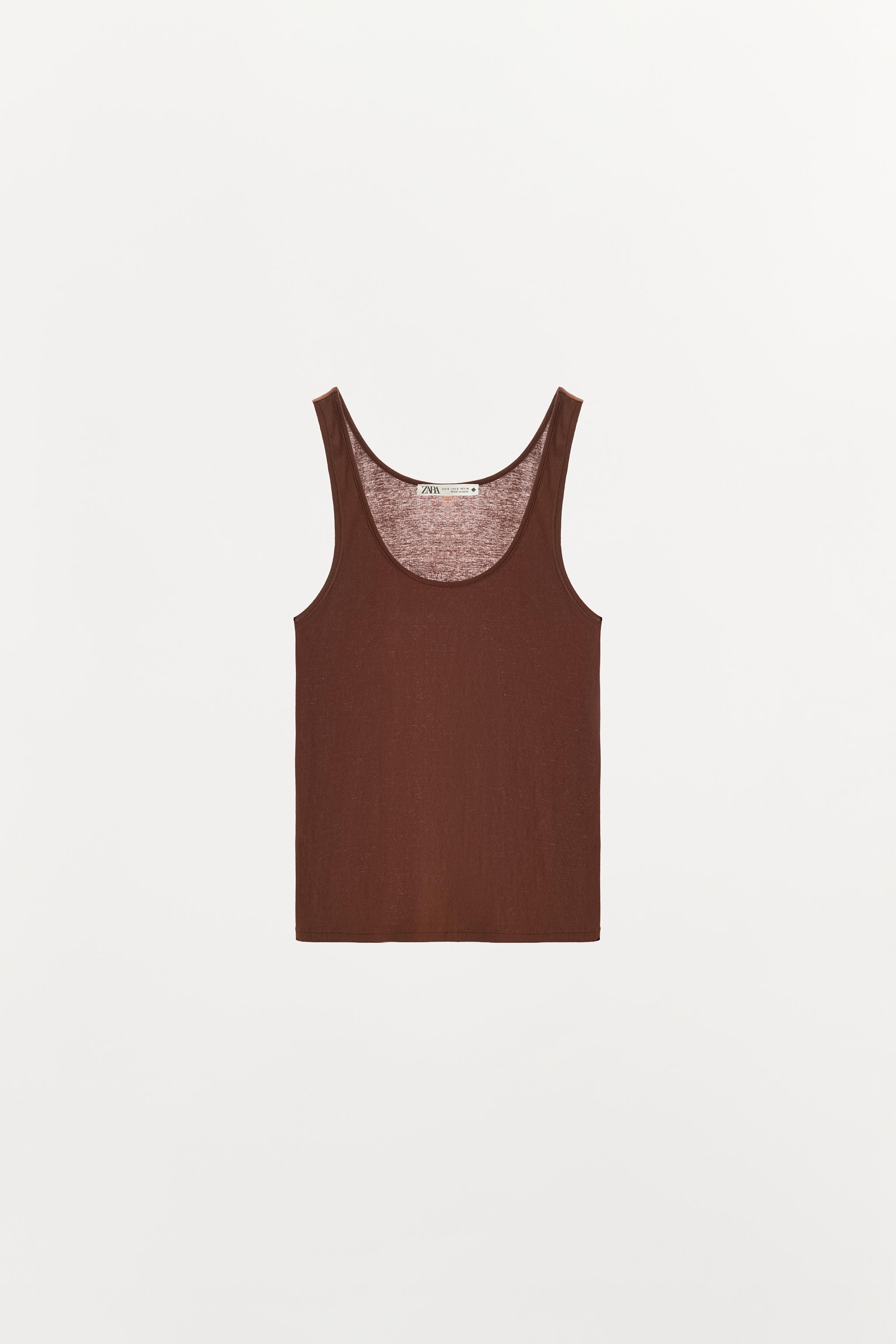 Женские топы Zara BASIC TANK TOP — фото 5